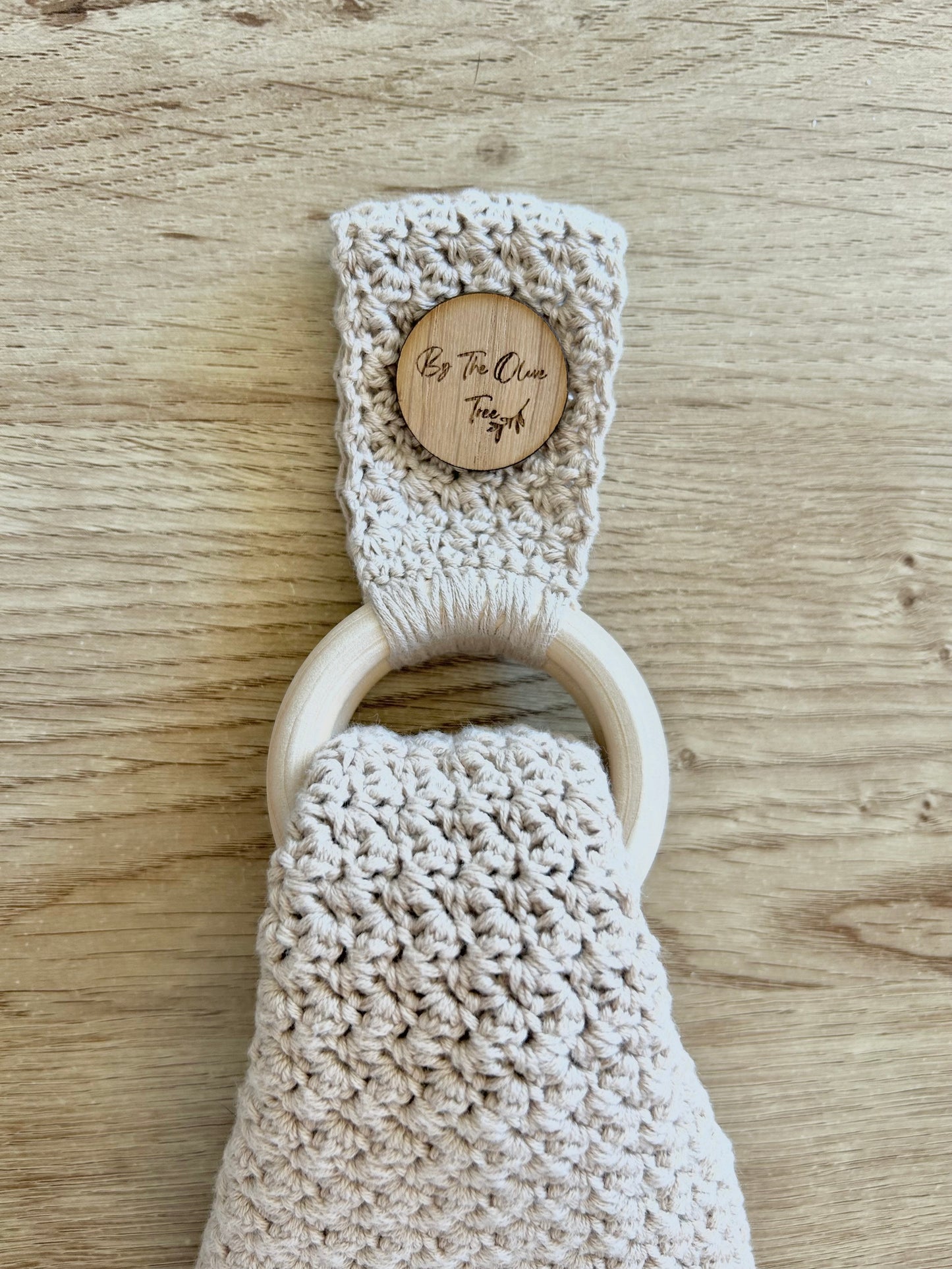 Boho | Farmhouse | Crochet Towel Holder