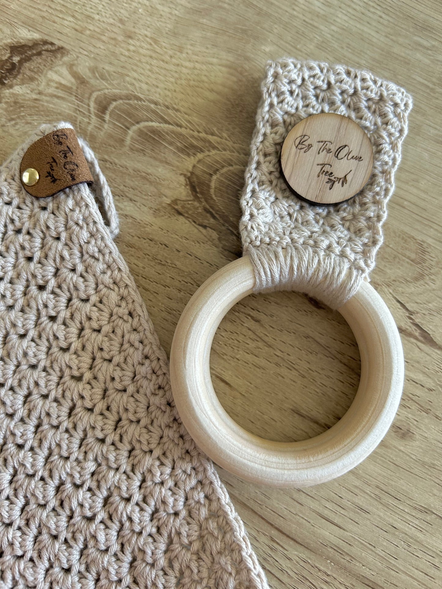 Boho | Farmhouse | Crochet Towel Holder